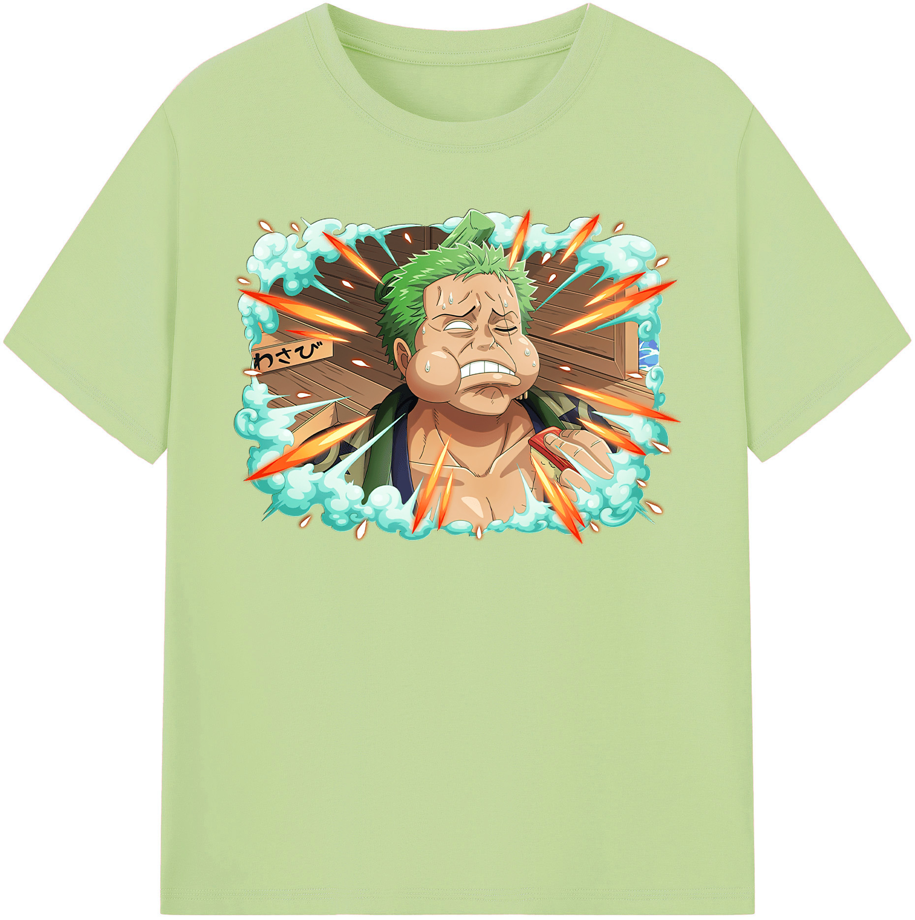 ワンピース ロロノア・ゾロ ONE PIECE Roronoa Zoro 綿100％半袖Tシャツ（フロントプリント）